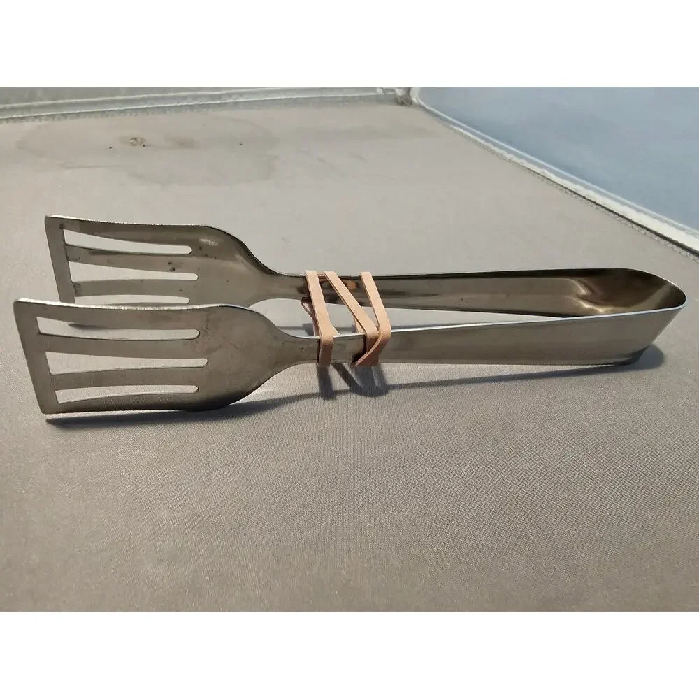 Silver Stainless Steel Tongs - 7